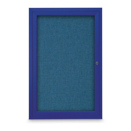 Slim Enclosed Corkboard, 18x24, Black Alum Frame/Dark Spruce